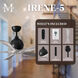 Atlas Irene-5 52 inch Matte Black with Barn Wood Tone Blades Paddle Fan, Paddle Fan